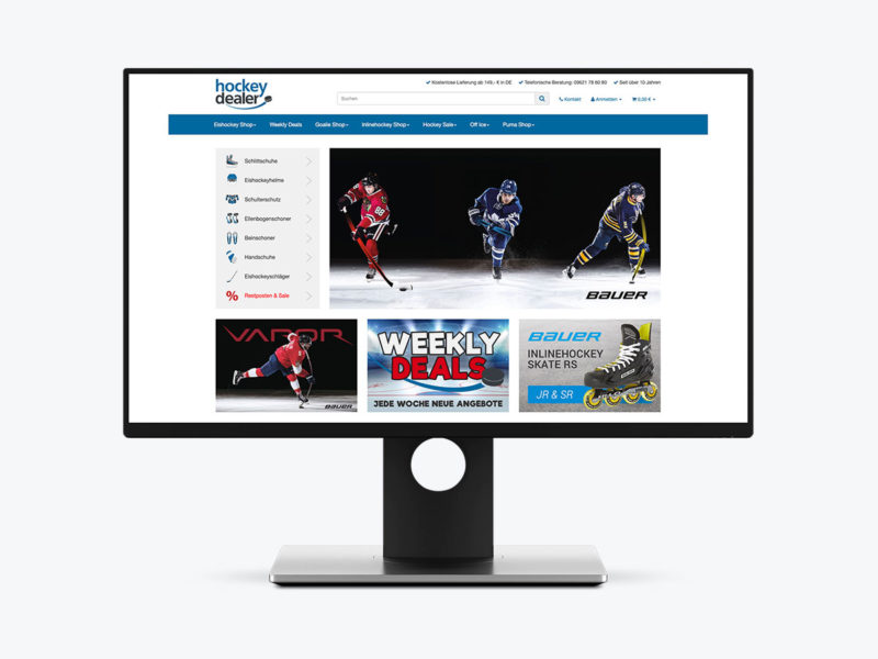 Onlineshop Umsetzung inkl. Template für JTL-Shop 4 // hockey-dealer.de